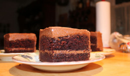 Chocolate Sour Cream Cake for Two