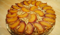Peach and Almond Upside-Down Cake