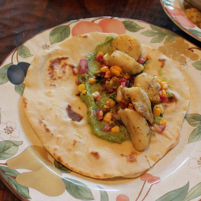 scallop tortillas