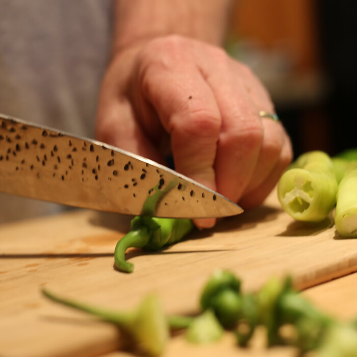 Tim Cutting Peppers