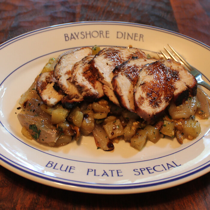 Eggplant and Shallots