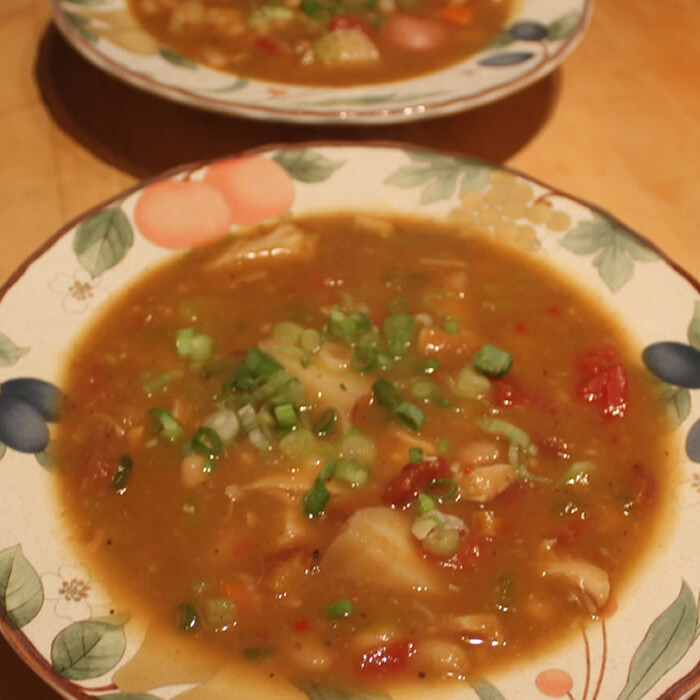 Chicken Soup with Eggplant