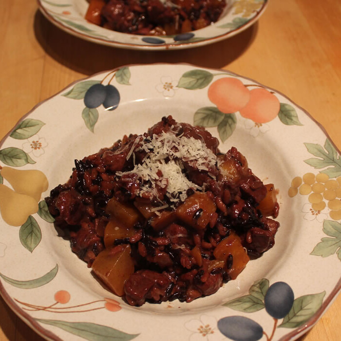 Risotto with Pork and Beets