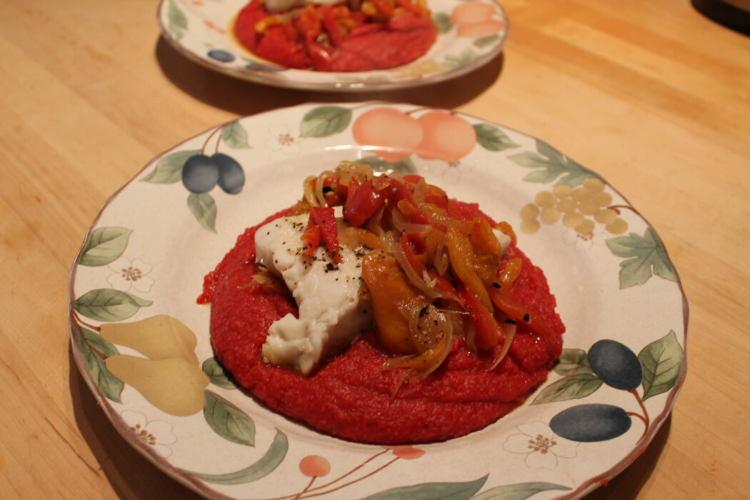 Beet and Butternut Squash Polenta
