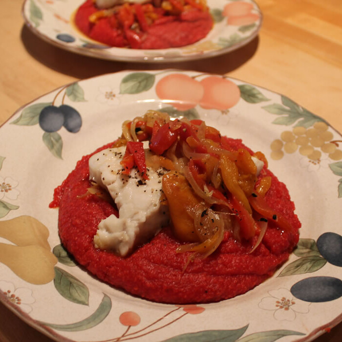 Beet and Butternut Squash Polenta