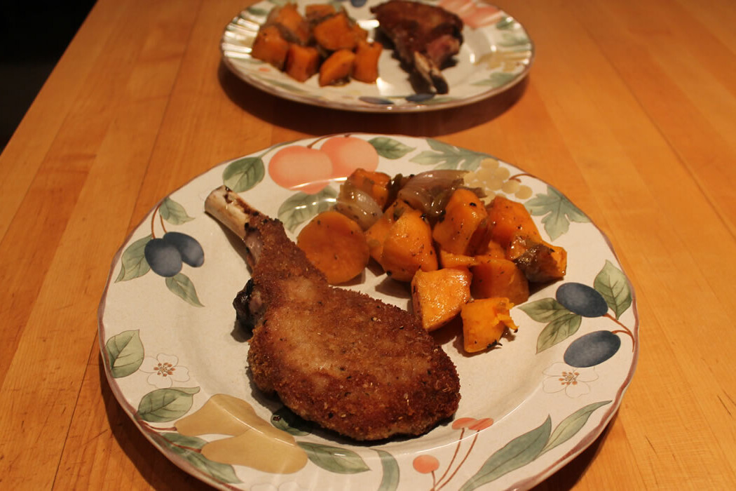 Pork Chops and Sweet Potatoes