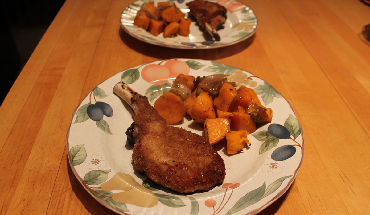 Pork Chops and Sweet Potatoes