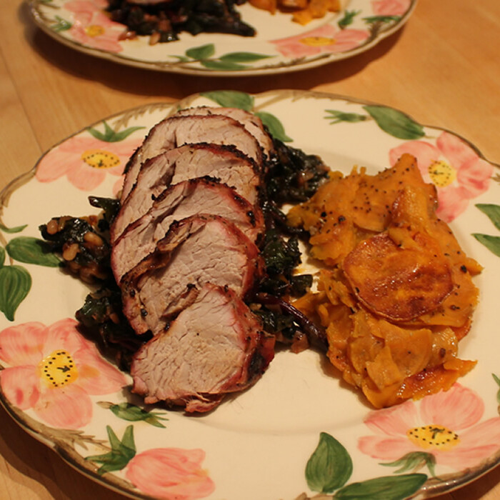 Pork and beet Greens