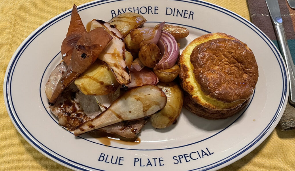 Frittata Di Riso & Pork Chops with Pears and Onions Tim & Victor's